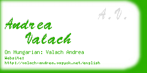 andrea valach business card